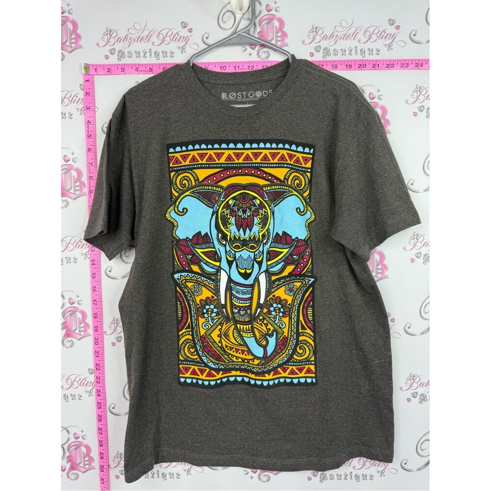 Lost gods shirt  Men's Heather Gray Short-Sleeve Elephant Graphic Tee